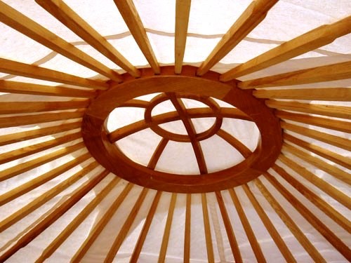 Solid Oak Yurt Crown